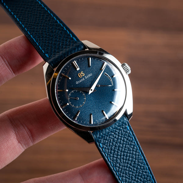 Negozio di orologi monocromatici | Delugs Epsom Calfskin Watch Strap - Blu