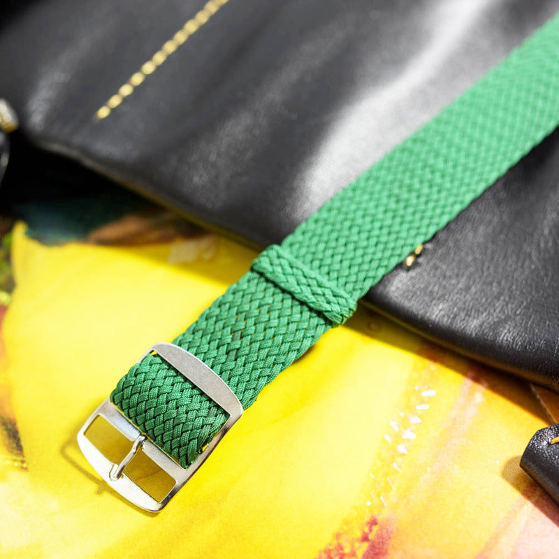 Negozio di orologi monocromatici | Cinturino in perlon - Verde