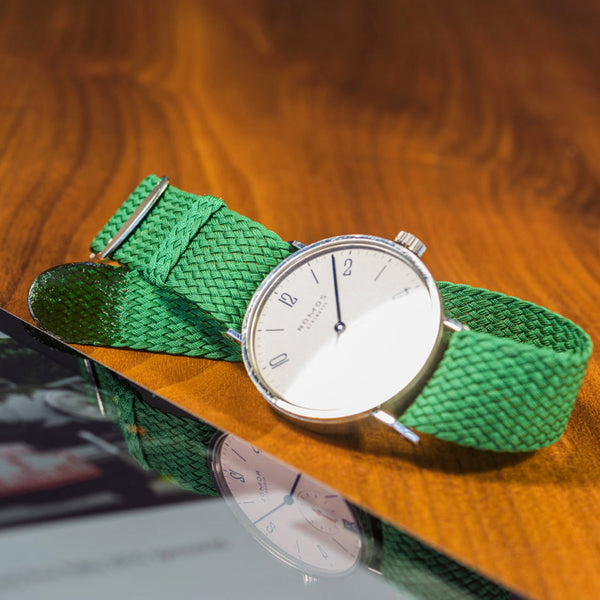 Negozio di orologi monocromatici | Cinturino in perlon - Verde