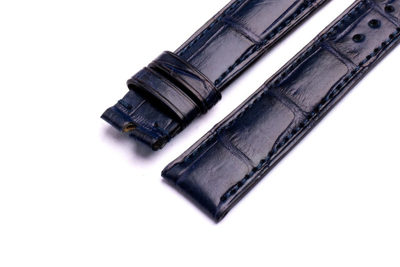 Negozio di orologi monocromatici | Cinturino in alligatore - Blu